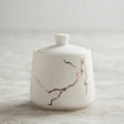 White Marble Ceramic Sugar Pot 9.5cm at Zubaidas Homestore
