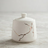 White Marble Ceramic Sugar Pot 9.5cm at Zubaidas Homestore