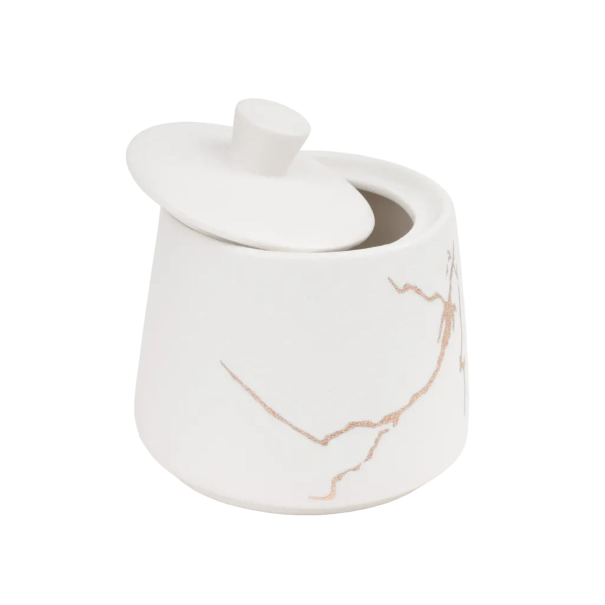 White Marble Ceramic Sugar Pot 9.5cm at Zubaidas Homestore Pakistan