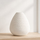 White Ribbed Decorative Bud Vase at Zubaidas Homestore