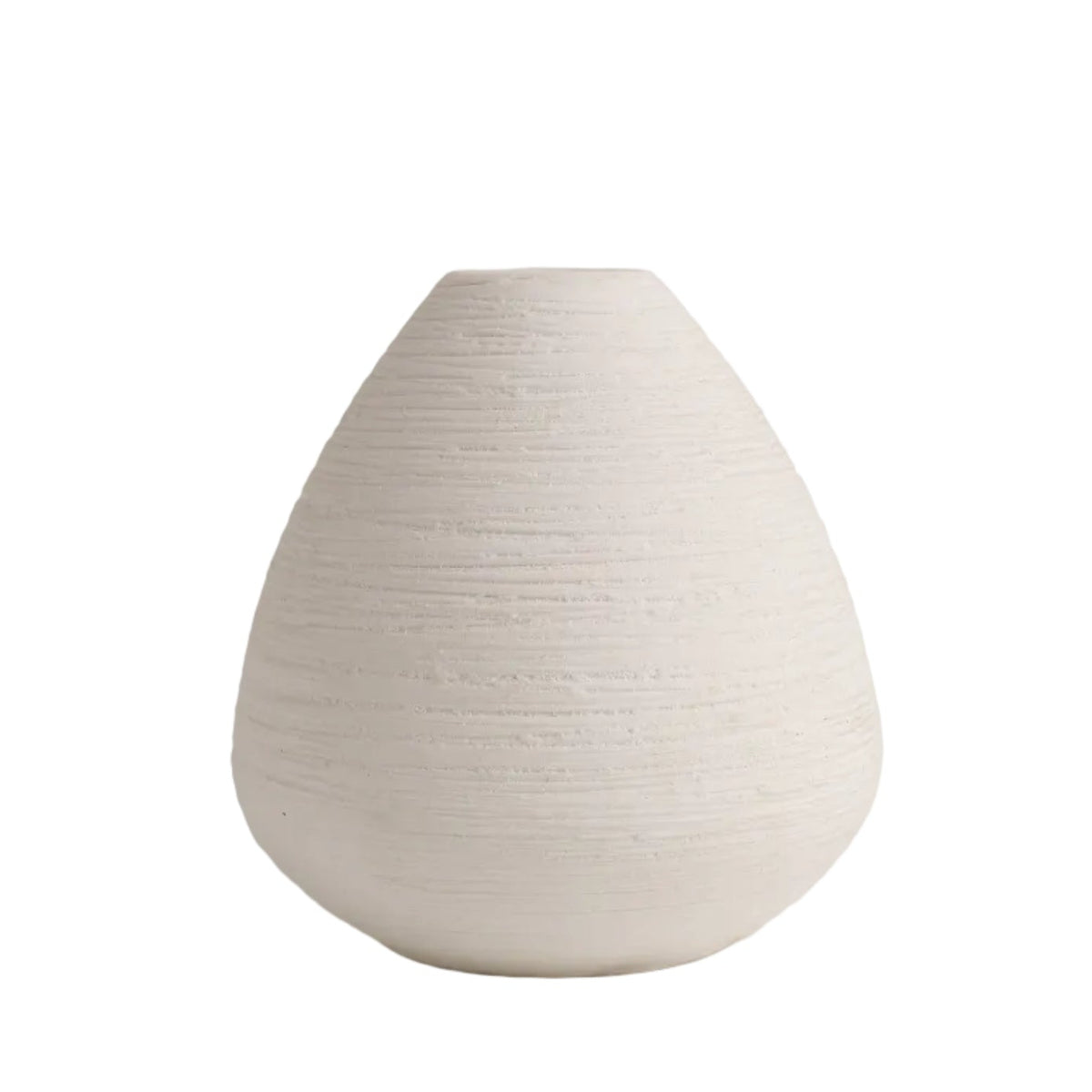 White Ribbed Decorative Bud Vase at Zubaidas Homestore - The Largest Collection Of Decor In Pakistan