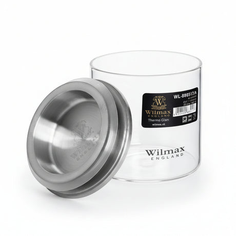 Wilmax England Thermo Glass Jar with Lid 10cm at Zubaidas Homestore Best for Home Shopping