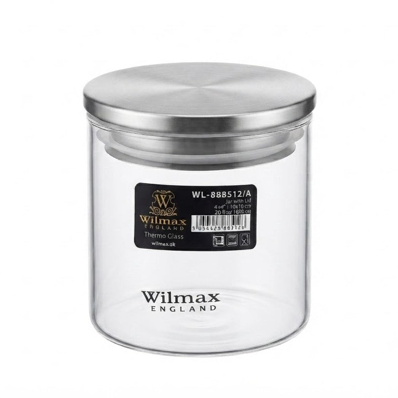 Wilmax England Thermo Glass Jar with Lid 10cm at Zubaidas Homestore Online Pakistan