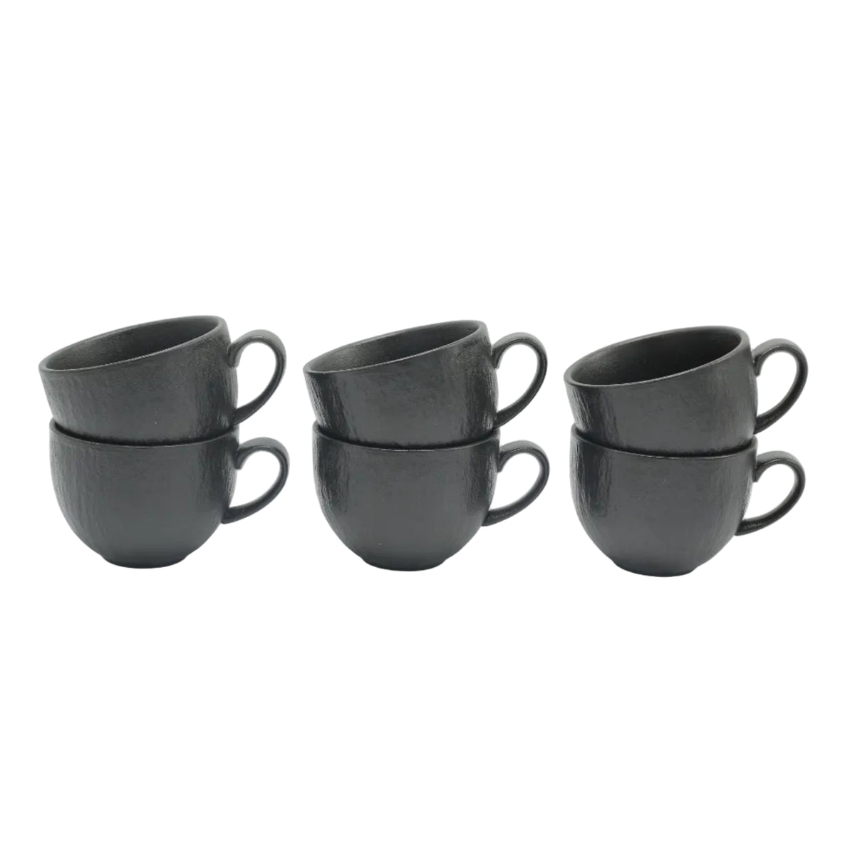 Winsor England Cup and Saucer 6 Pieces Set 16cm Black at Zubaidas Homestore Pakistan