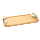 Wooden Decorative Serving Tray with Acorn Handles 35cm at Zubaidas Homestore. Best Online Homestore in Pakistan