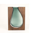 Wooden Encased Sage Glass Vase at Zubaidas Homestore Pakistan