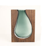Wooden Encased Sage Glass Vase at Zubaidas Homestore Pakistan