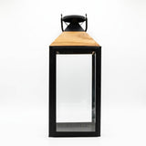 Wooden Top Glass Lantern Set 3 Pieces at Zubaidas Homestore - The Biggest Collection of Decor In Pakistan