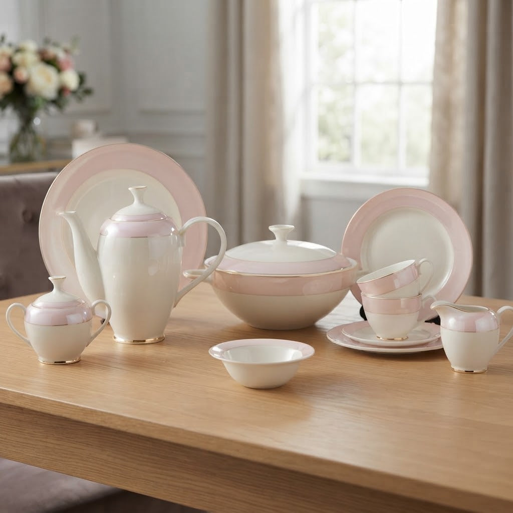 Yamatos Collection Jasmine Dinner Set 61 Pieces at Zubaidas Homestore 