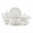 Yamatos Collection Jasmine Dinner Set 61 Pieces White at Zubaidas Homestore Pakistan
