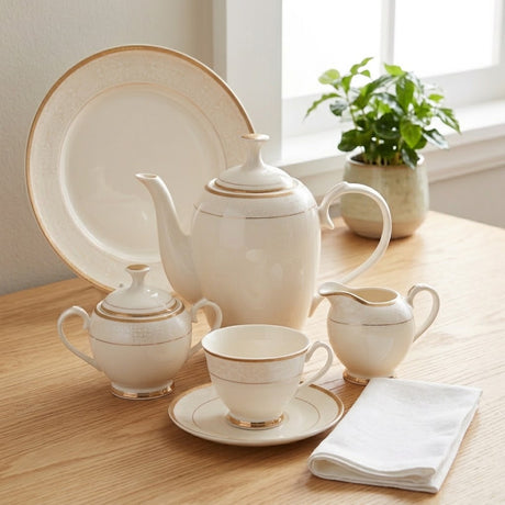 Yamatos Collection Royal Bone China Tea Set 24 Pieces Set at Zubaidas Homestore