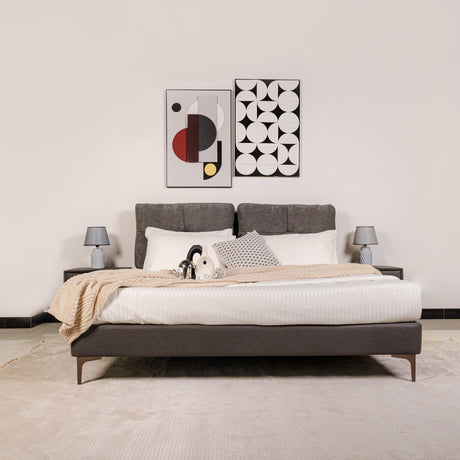Zhomes Bed Loft with Night Table Rosy Titanium Grey at Zubaidas Homestore Pakistan