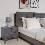 Zhomes Bed Loft with Night Table Rosy Titanium Grey at Zubaidas No#1 Homestore in Pakistan