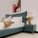 Zhomes Bed Victor Storm Teal at Zubaidas Homestore Best for Home Shopping Pakistan