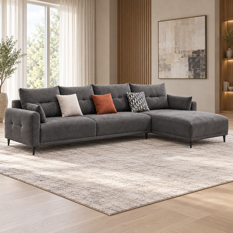 ZHomes Sofa Dream L-Shape LHS Carbon Melange at Zubaidas Homestore Pakistan
