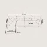 Zhomes Sofa Dream L-Shape RHS Graphite Dust at Zubaidas Most Trusted Homestore Pakistan
