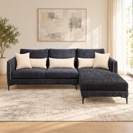 ZHomes Sofa Marino L-Shape LHS Smoked Caviar at Zubaidas Homestore Pakistan