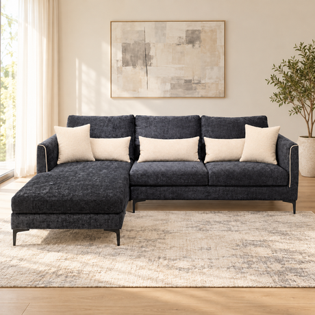 ZHomes Sofa Marino L-Shape RHS Smoked Caviar at Zubaidas Homestore Pakistan