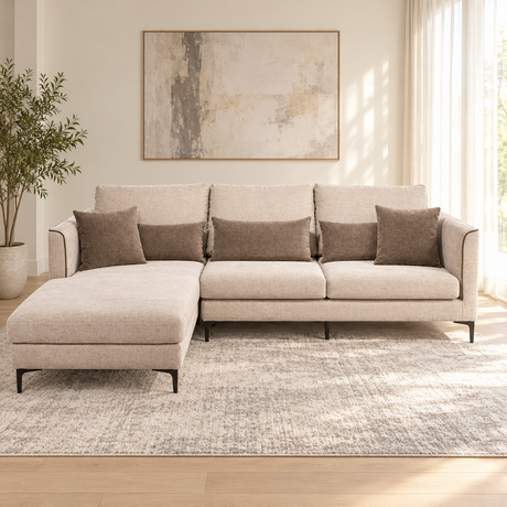 ZHomes Sofa Marino L-Shape RHS Warm Alabaster at Zubaidas Homestore Pakistan