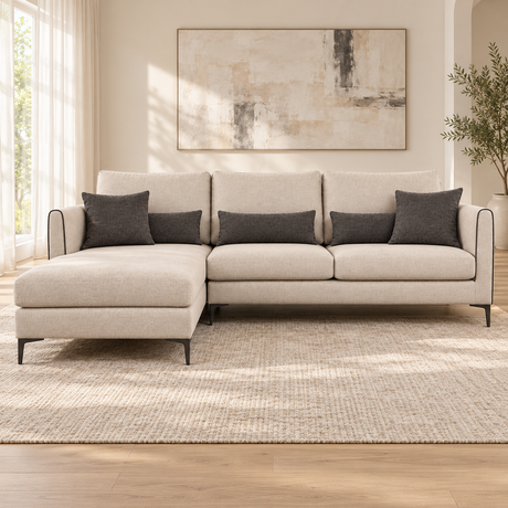 ZHomes Sofa Marino L-Shape RHS Warm Alabaster at Zubaidas Homestore Pakistan