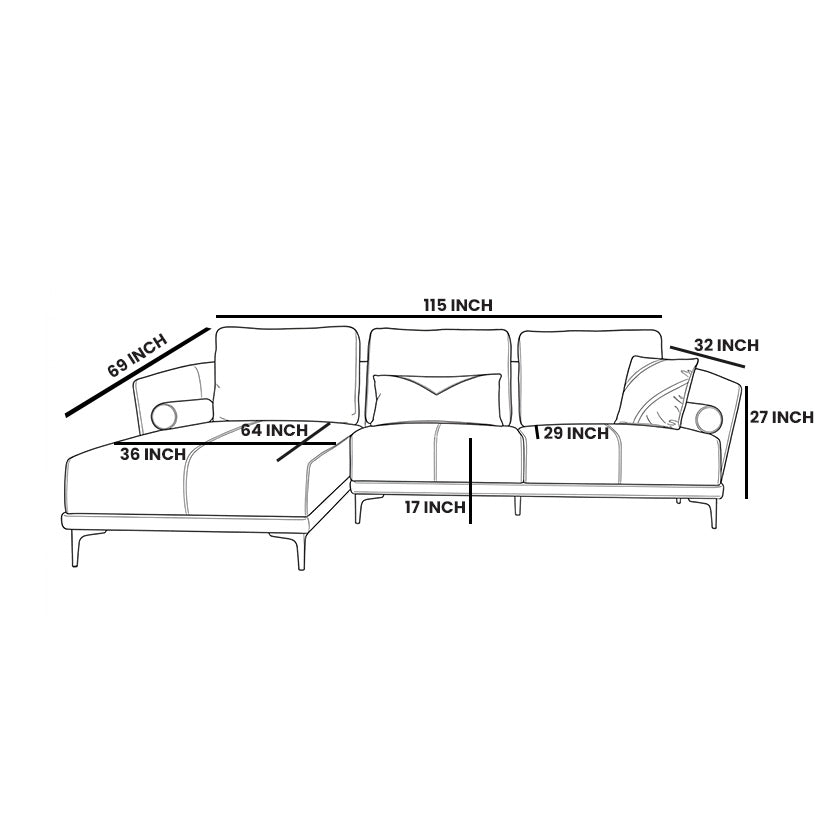 ZHomes Sofa Pine L Shape RHS Sienna at Zubaidas Most Trusted Homestore Pakistan