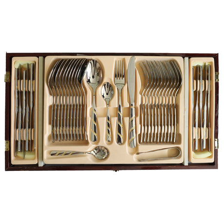 Zillinger Lorina 72pc Cutlery Set Spiral Gold Zubaidas Homestore Best for Home Shopping