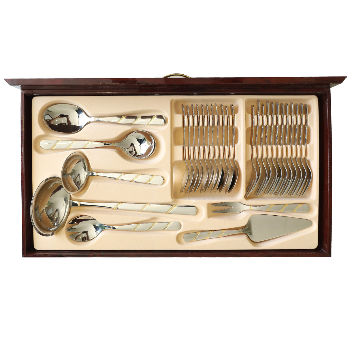 Zillinger Lorina 72pc Cutlery Set Spiral Gold Zubaidas Homestore Online Pakistan