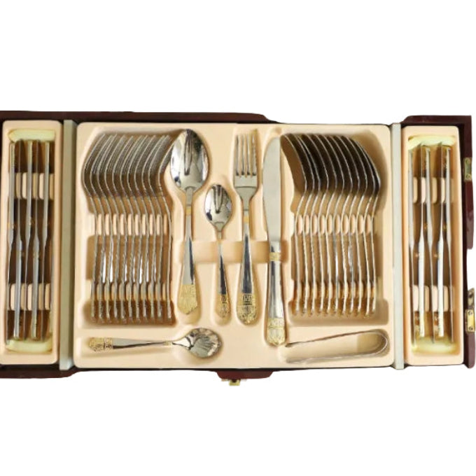 Zillinger Yana 72pcs Cutlery Set Greek Design Gold at Zubaidas Homestore Best for Home Shopping