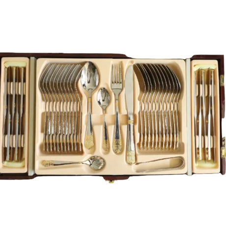 Zillinger Yana 72pcs Cutlery Set Greek Design Gold at Zubaidas Homestore Best for Home Shopping